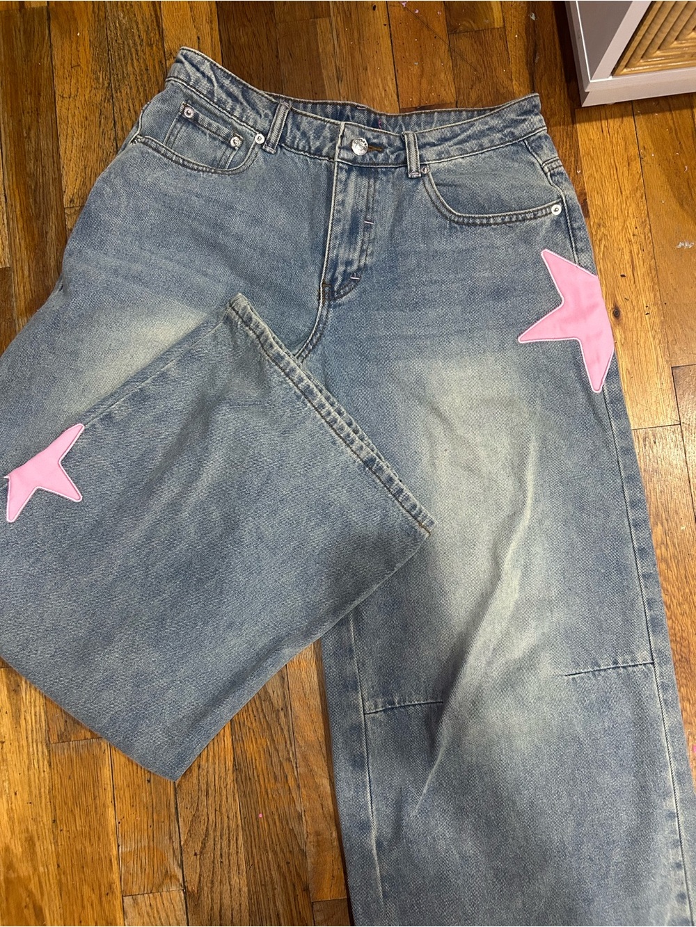 Edikted Pink Star jeans